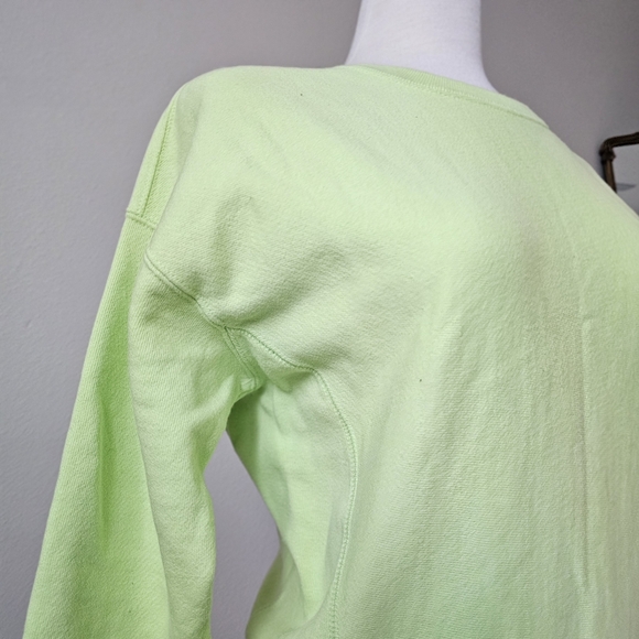 Champion reverse weave neon green sweatshirt size small - Picture 5 of 12